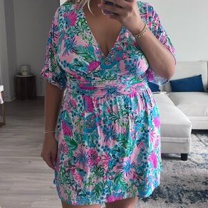 Lilly Pulitzer Parigi Skort Romper “baby paradise petals” print